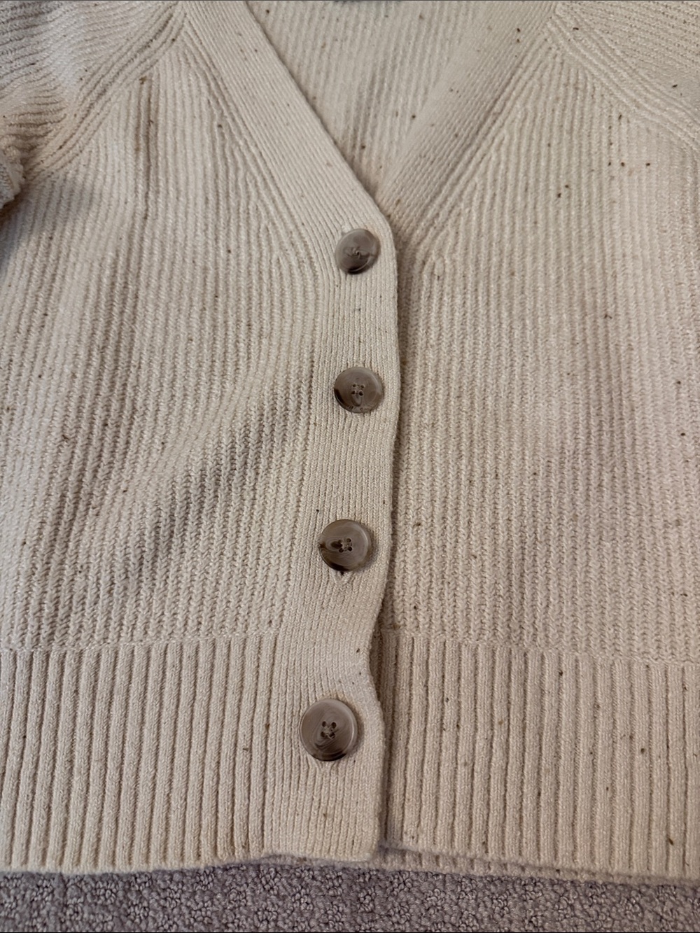 Old Navy Oatmeal Button Cardigan - Picture 2 of 6